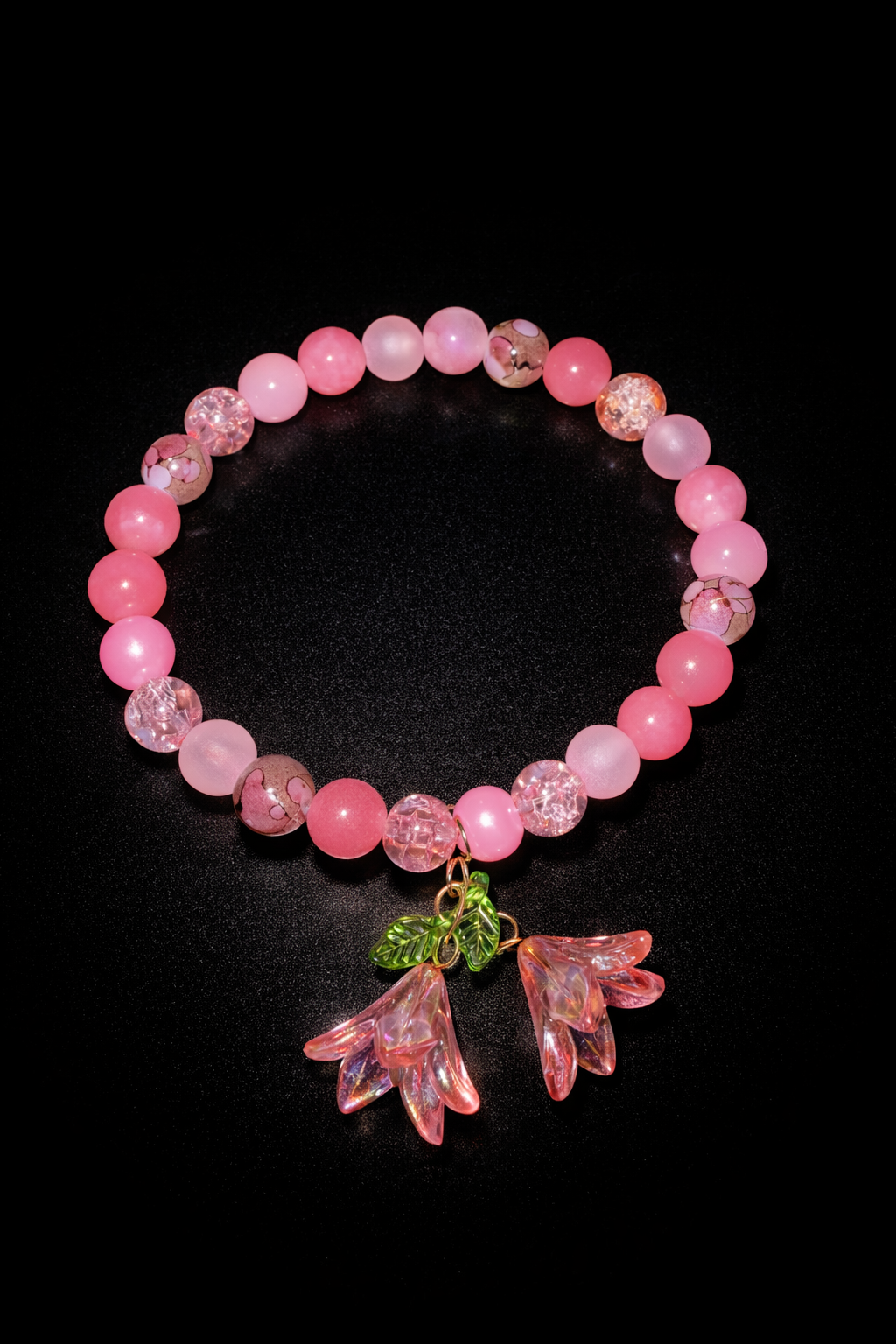 Pink Rose Quartz Floral